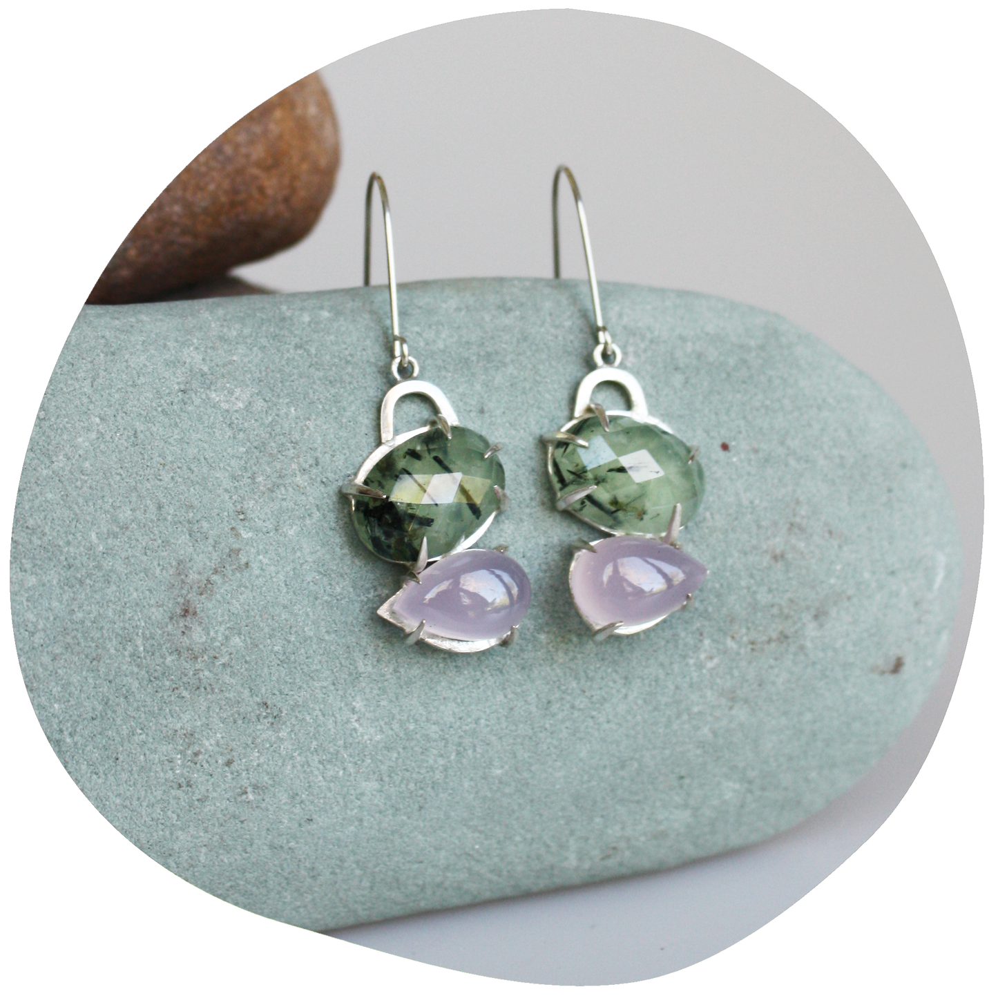Totem Array Earrings Prehnite