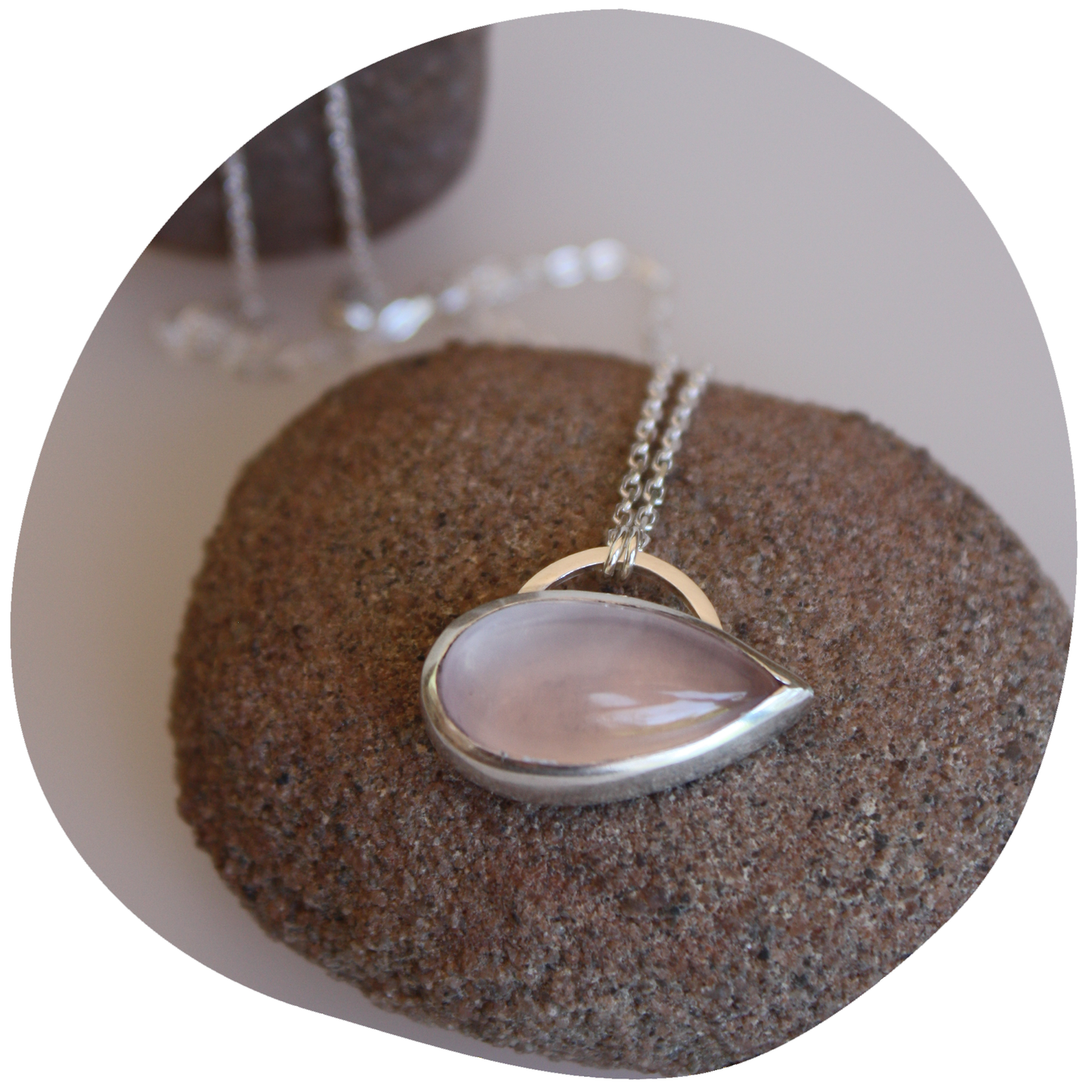 Aura Totem Necklace - Large Rose Quartz
