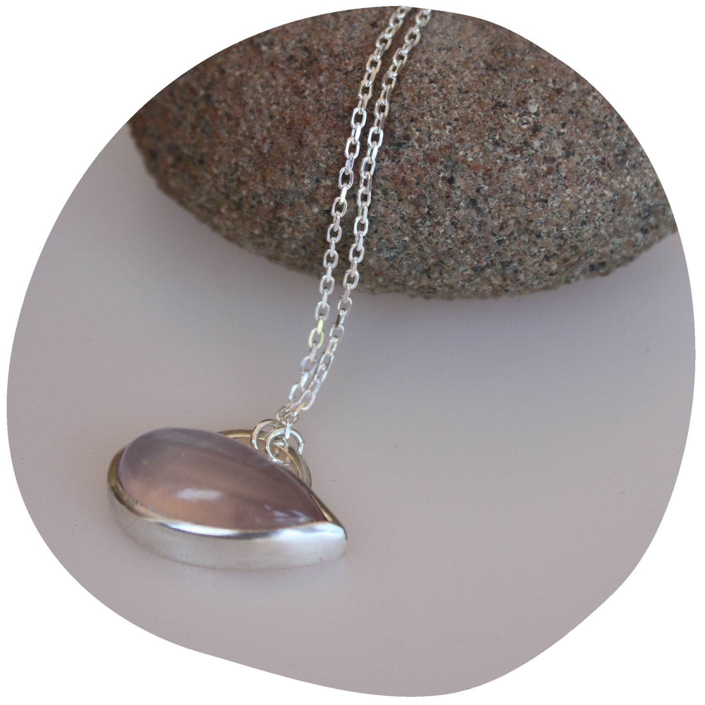 Aura Totem Necklace - Large Rose Quartz