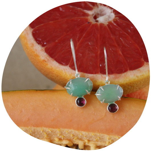 Totem Aura Earrings Chrysoprase