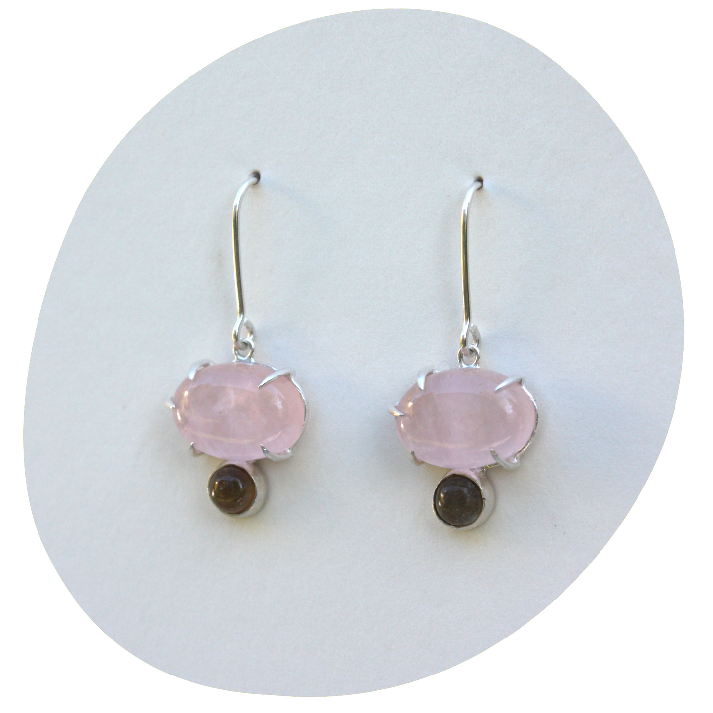 Totem Aura Earrings Rose Quartz
