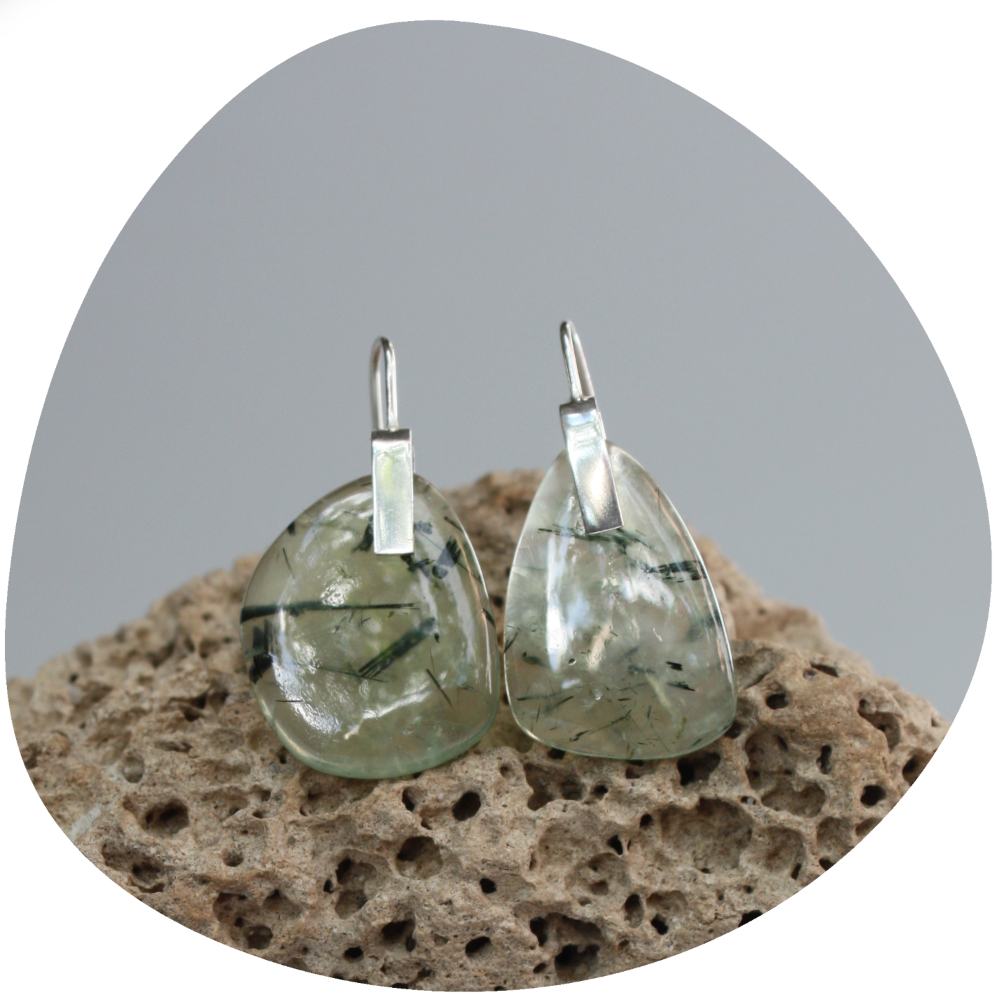 Prehnite Drop Earrings